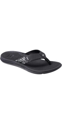 2024 Reef Dames Santa Ana Flip Flop Sandals CJ3624 - Black / White
